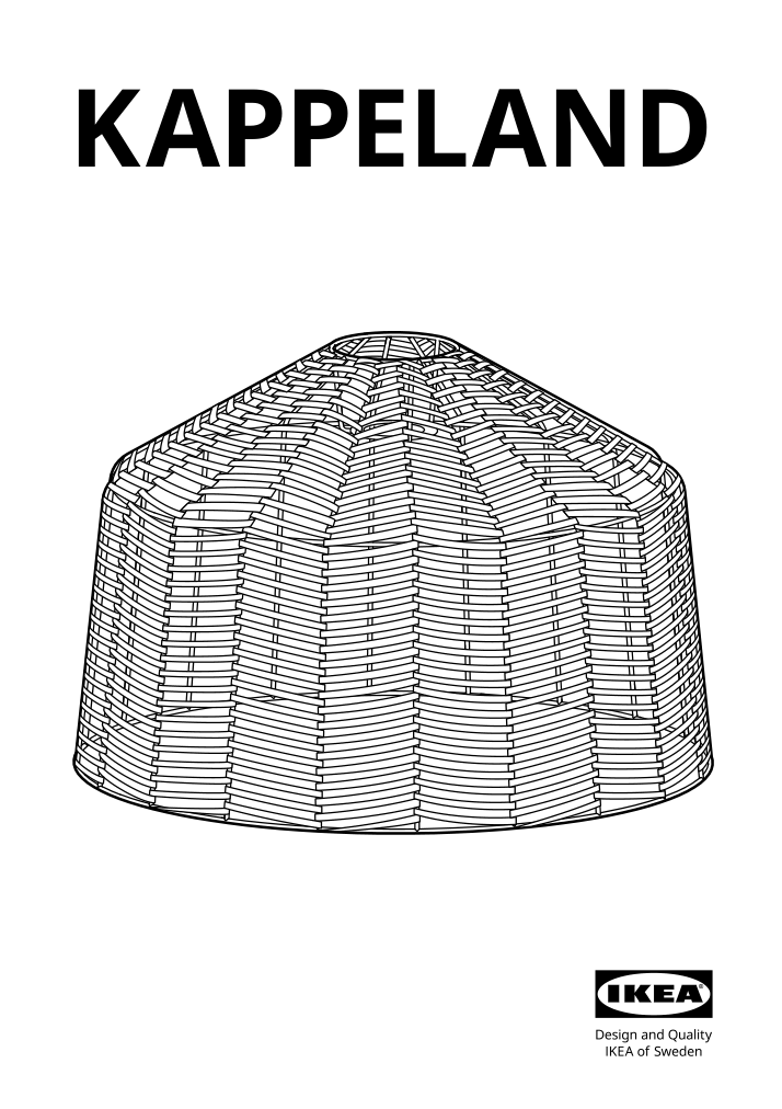 Assembly instructions for IKEA Kappeland pendant lamp shade rattan | Page 1 - IKEA KAPPELAND pendant lamp shade 905.145.14