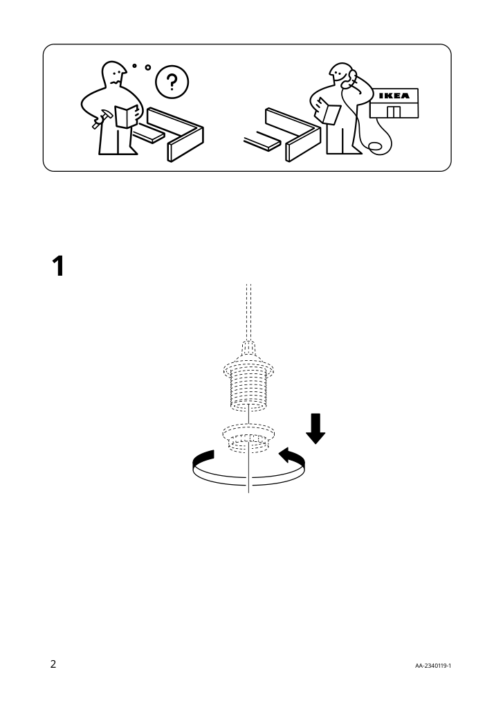 Assembly instructions for IKEA Kappeland pendant lamp shade rattan | Page 2 - IKEA KAPPELAND pendant lamp shade 905.145.14