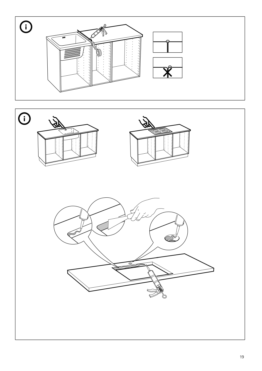 Assembly instructions for IKEA Karlby countertop walnut veneer | Page 19 - IKEA KARLBY countertop 503.352.08