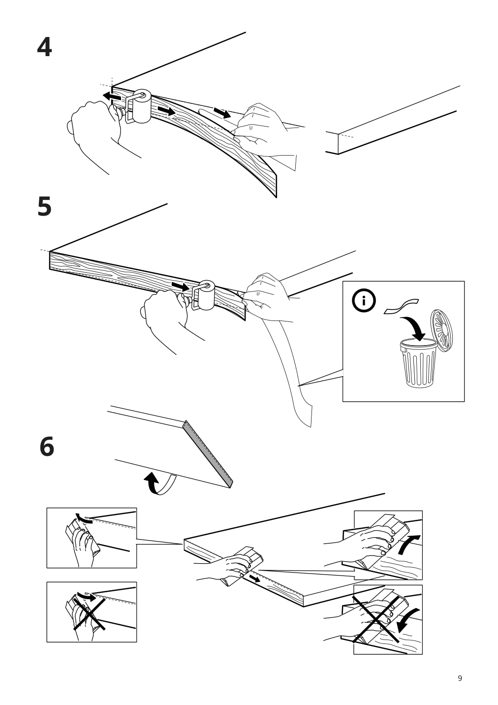 Assembly instructions for IKEA Karlby countertop walnut veneer | Page 9 - IKEA KARLBY countertop 503.352.08