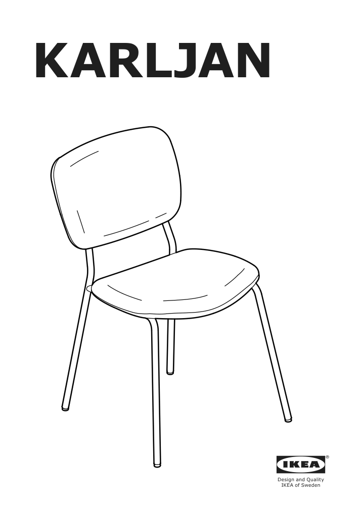 Assembly instructions for IKEA Karljan chair dark gray kabusa dark gray | Page 1 - IKEA NORBERG / KARLJAN table and 2 chairs 794.808.36