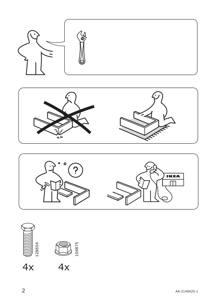 Assembly instructions for IKEA Karljan chair dark gray kabusa dark gray | Page 2 - IKEA LANEBERG / KARLJAN table and 4 chairs 993.047.62