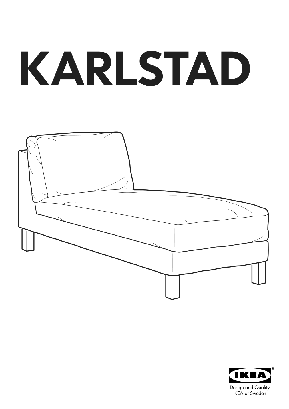 Assembly instructions for IKEA Karlstad cover free standing chaise lounge groenvik multicolor | Page 1 - IKEA KARLSTAD cover free-standing chaise lounge 301.583.72