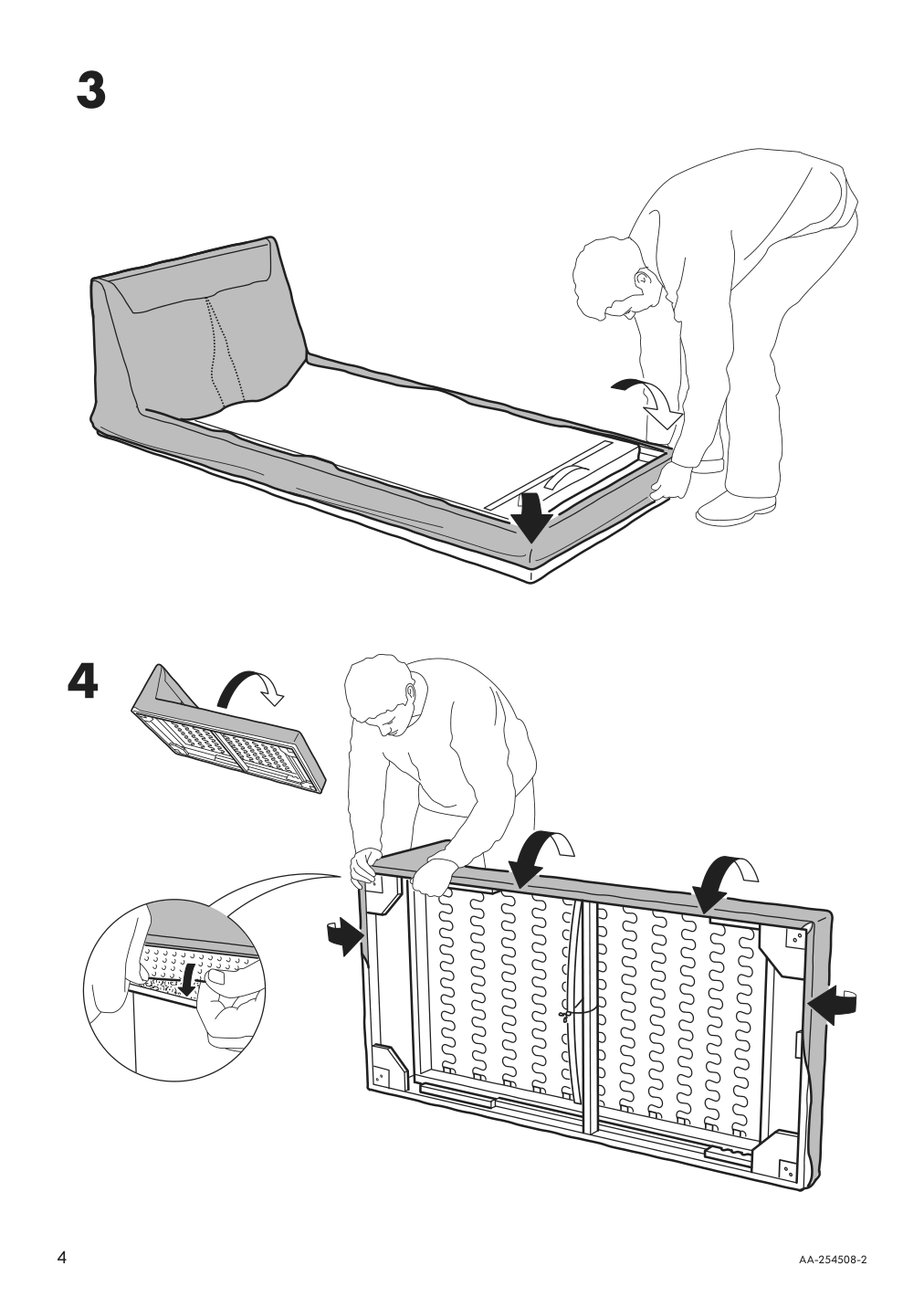 Assembly instructions for IKEA Karlstad cover free standing chaise lounge groenvik multicolor | Page 4 - IKEA KARLSTAD cover free-standing chaise lounge 301.583.72