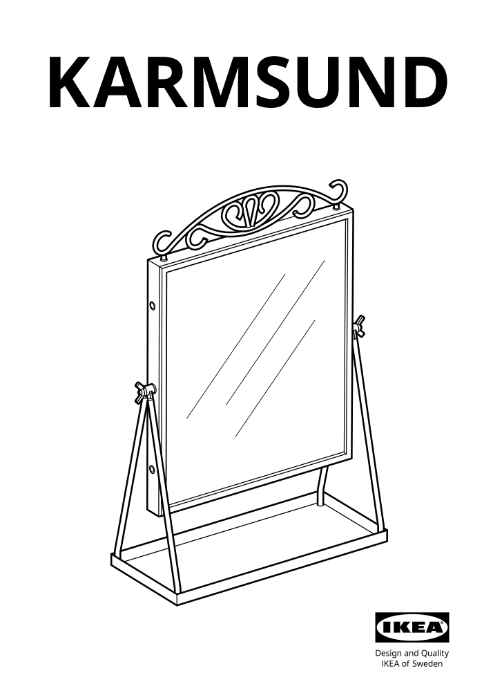 Assembly instructions for IKEA Karmsund table mirror black | Page 1 - IKEA KARMSUND table mirror 002.949.79