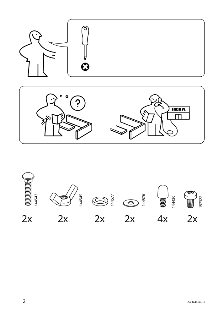 Assembly instructions for IKEA Karmsund table mirror black | Page 2 - IKEA KARMSUND table mirror 002.949.79