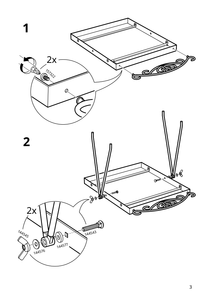 Assembly instructions for IKEA Karmsund table mirror black | Page 3 - IKEA KARMSUND table mirror 002.949.79
