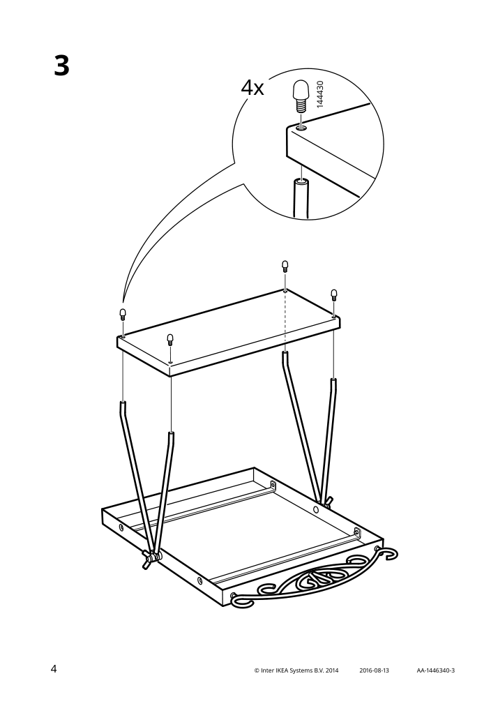Assembly instructions for IKEA Karmsund table mirror black | Page 4 - IKEA KARMSUND table mirror 002.949.79