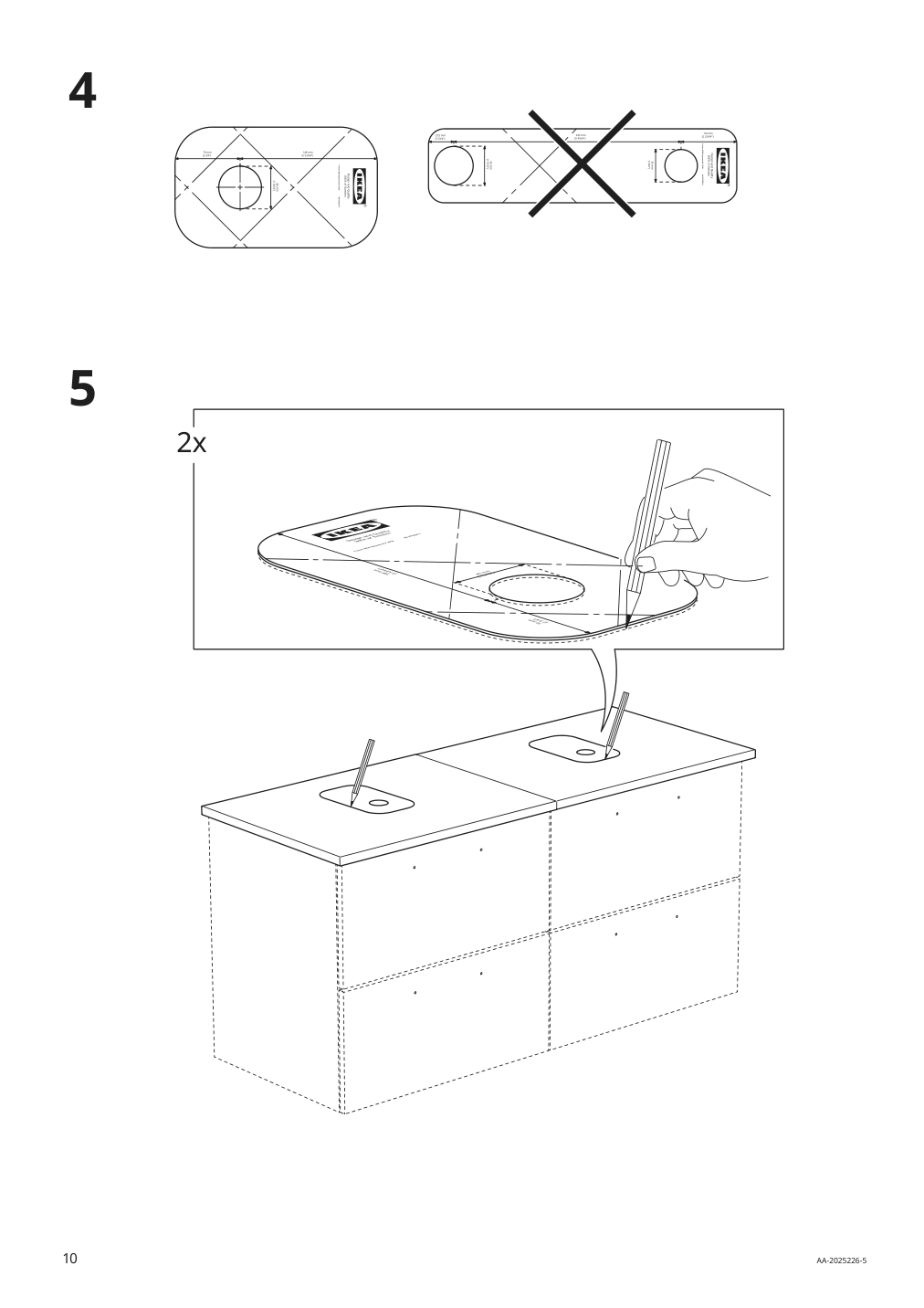 Assembly instructions for IKEA Kattevik countertop sink white | Page 10 - IKEA GODMORGON/TOLKEN / KATTEVIK sink cabinet with top + 15¾" sink 193.083.25