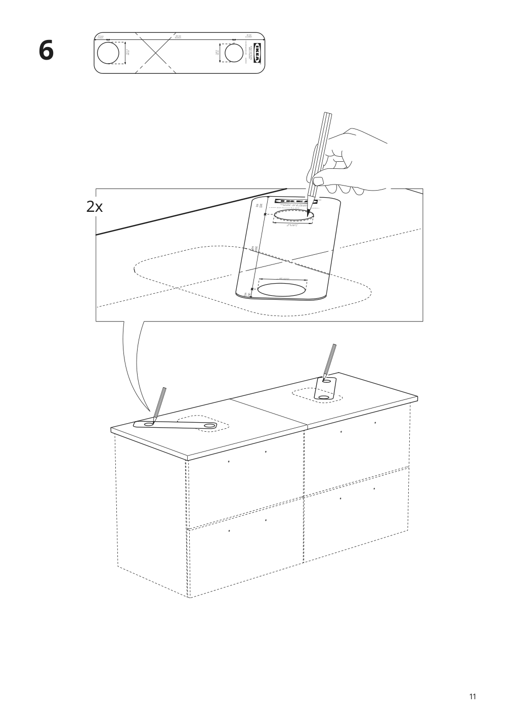 Assembly instructions for IKEA Kattevik countertop sink white | Page 11 - IKEA GODMORGON/TOLKEN / KATTEVIK sink cabinet with top + 15¾" sink 093.089.05