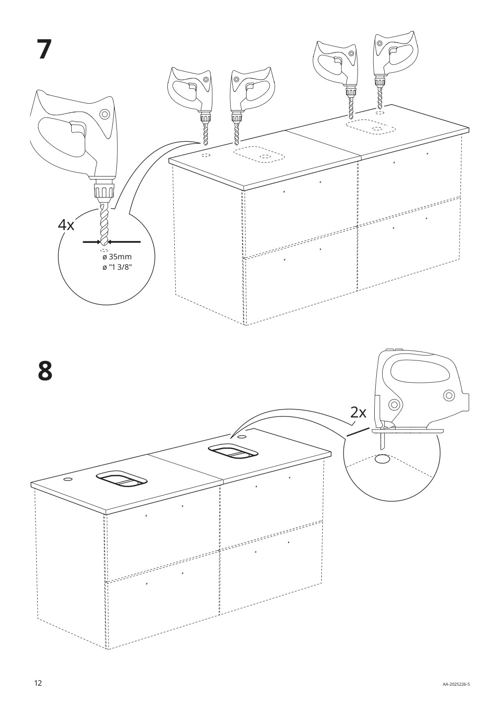 Assembly instructions for IKEA Kattevik countertop sink white | Page 12 - IKEA GODMORGON/TOLKEN / KATTEVIK sink cabinet with top + 15¾" sink 093.089.05