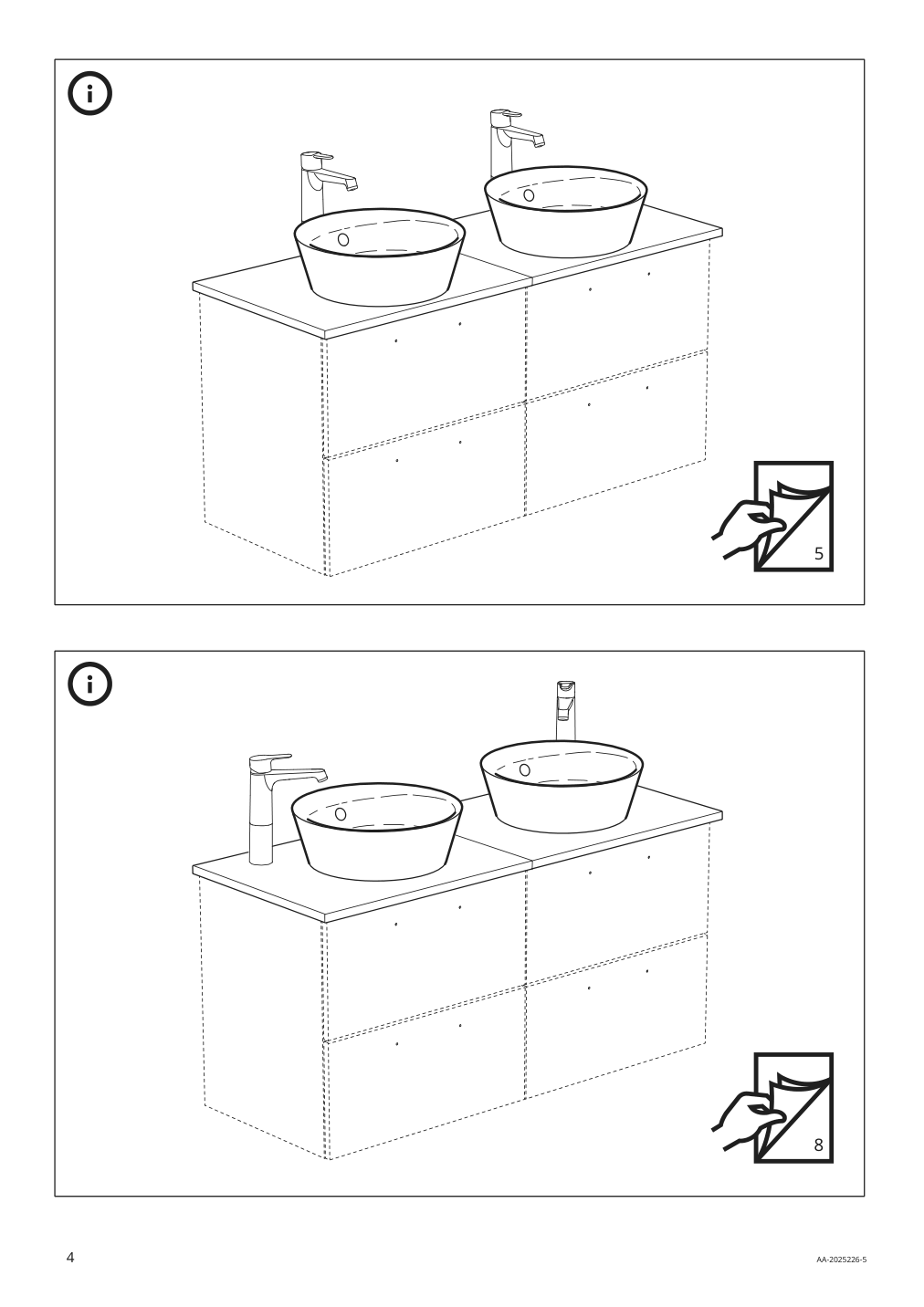 Assembly instructions for IKEA Kattevik countertop sink white | Page 4 - IKEA GODMORGON/TOLKEN / KATTEVIK sink cabinet with top + 15¾" sink 193.083.25