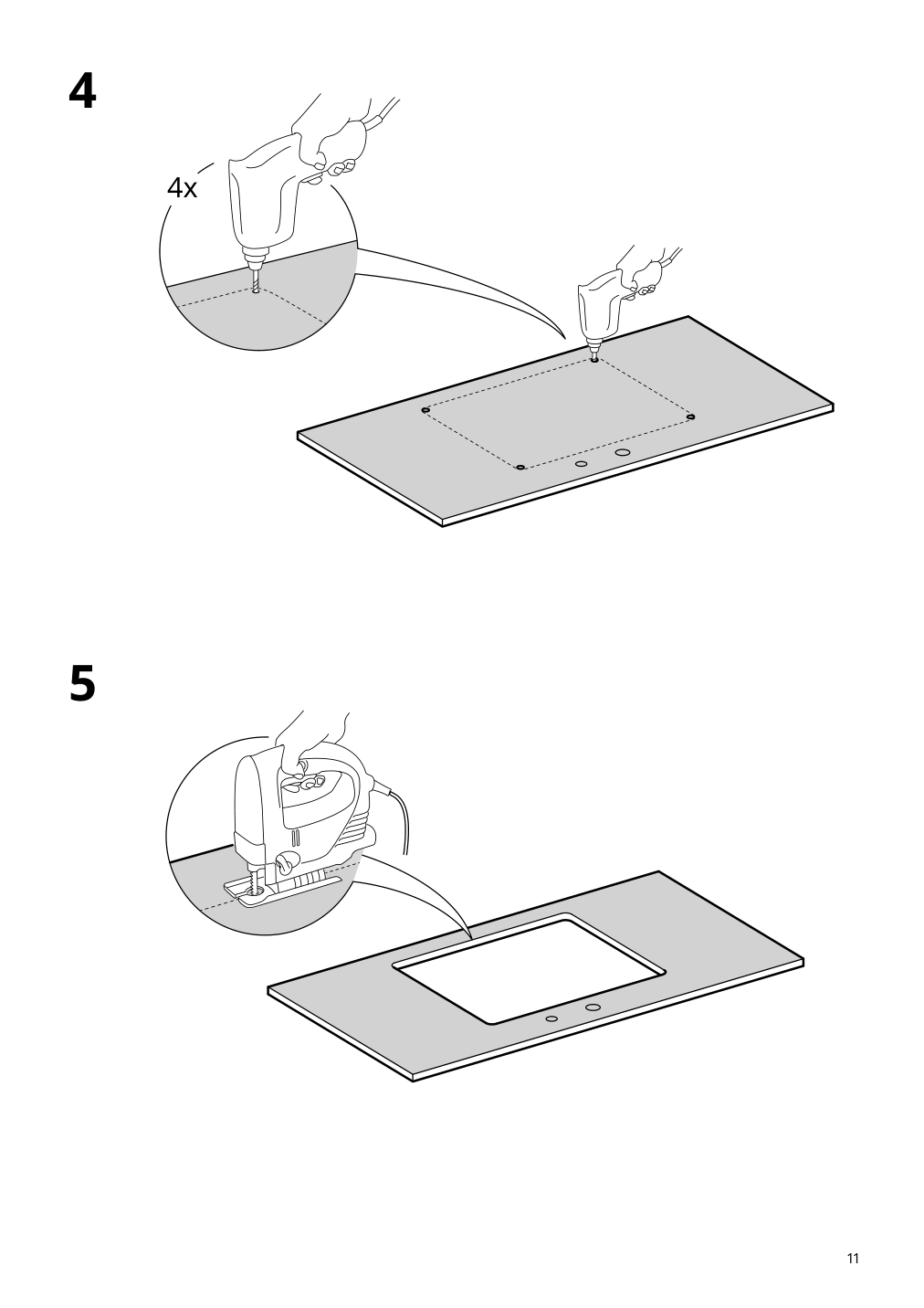 Assembly instructions for IKEA Kilsviken single bowl dual mount sink gray beige quartz composite gray | Page 11 - IKEA KILSVIKEN sink 393.370.20