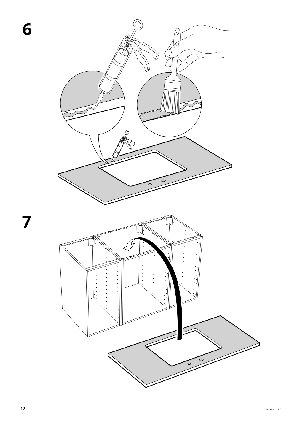 Assembly instructions for IKEA Kilsviken single bowl dual mount sink gray beige quartz composite gray | Page 12 - IKEA KILSVIKEN sink 393.370.20