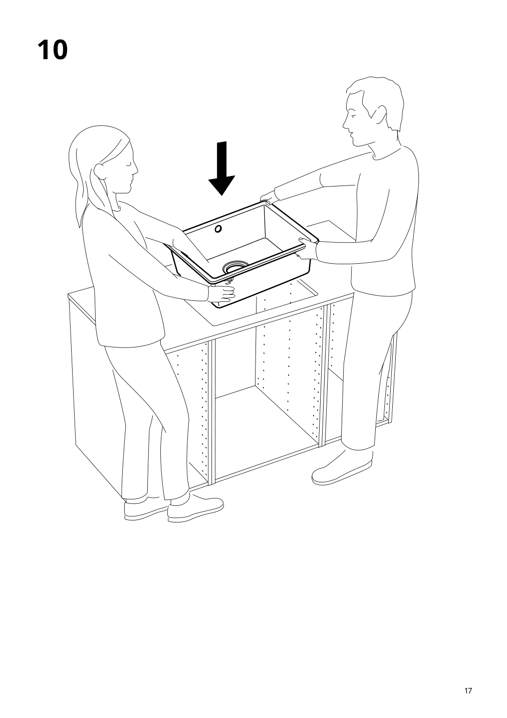 Assembly instructions for IKEA Kilsviken single bowl dual mount sink gray beige quartz composite gray | Page 17 - IKEA KILSVIKEN sink 393.370.20