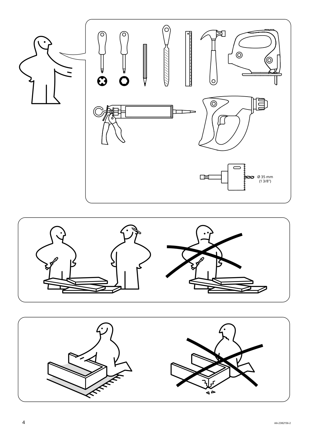 Assembly instructions for IKEA Kilsviken single bowl dual mount sink gray beige quartz composite gray | Page 4 - IKEA KILSVIKEN sink 393.370.20