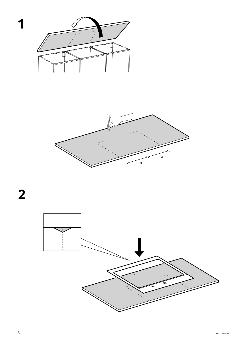 Assembly instructions for IKEA Kilsviken single bowl dual mount sink gray beige quartz composite gray | Page 8 - IKEA KILSVIKEN sink 393.370.20