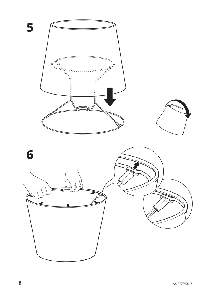 Assembly instructions for IKEA Kinnahult floor lamp ash white | Page 8 - IKEA KINNAHULT floor lamp 105.592.57