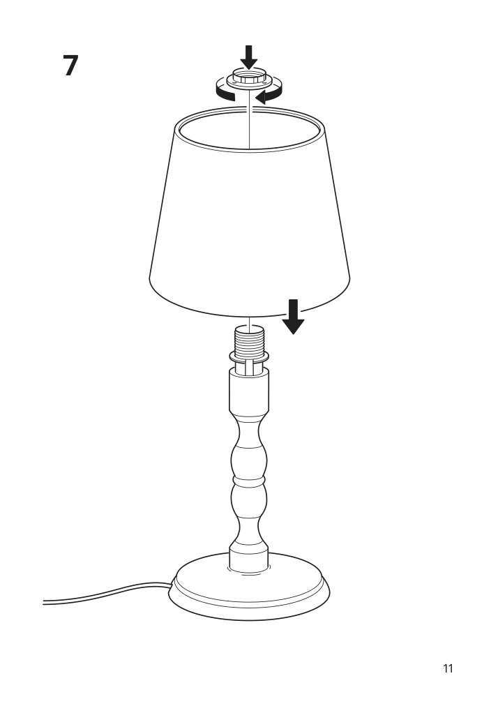 Assembly instructions for IKEA Kinnahult table lamp black ash black | Page 11 - IKEA KINNAHULT table lamp 704.883.99