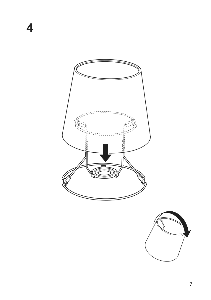 Assembly instructions for IKEA Kinnahult table lamp black ash black | Page 7 - IKEA KINNAHULT table lamp 704.883.99