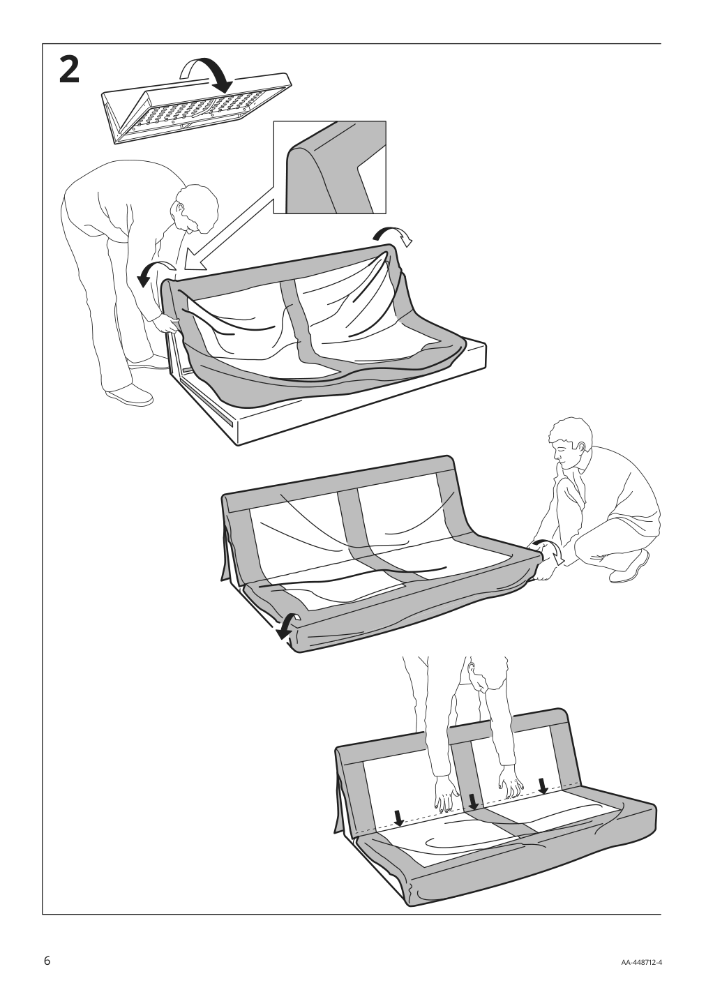 Assembly instructions for IKEA Kivik 3 5 seat sofa cover hillared beige | Page 6 - IKEA KIVIK 3.5-seat sofa cover 503.848.21