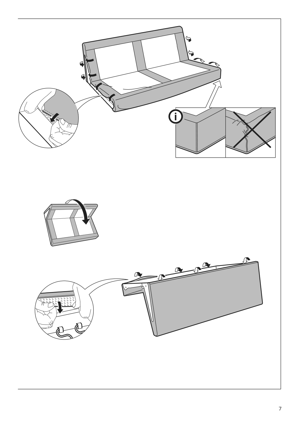 Assembly instructions for IKEA Kivik 3 5 seat sofa cover hillared beige | Page 7 - IKEA KIVIK 3.5-seat sofa cover 503.848.21