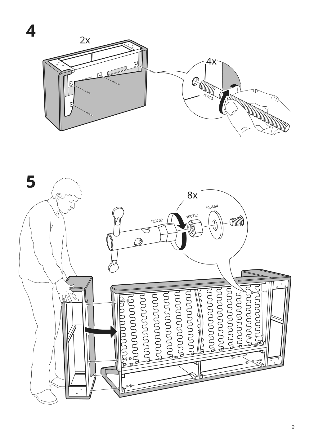 Assembly instructions for IKEA Kivik 3 5 seat sofa cover hillared beige | Page 9 - IKEA KIVIK 3.5-seat sofa cover 503.848.21