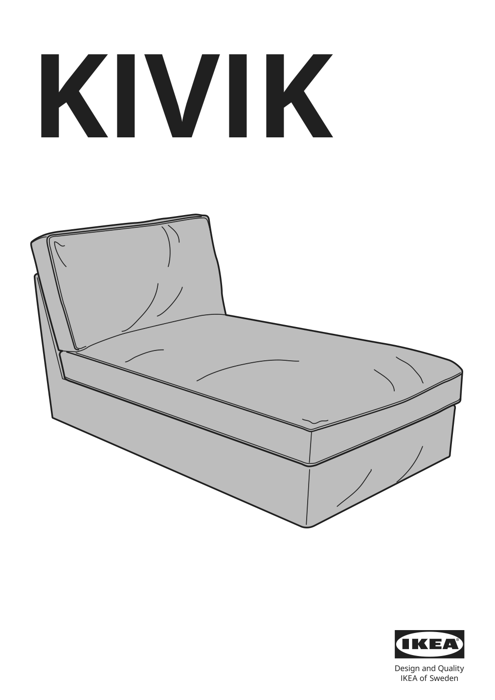 Assembly instructions for IKEA Kivik chaise cover gunnared beige | Page 1 - IKEA KIVIK sectional, 4-seat with chaise 194.847.81