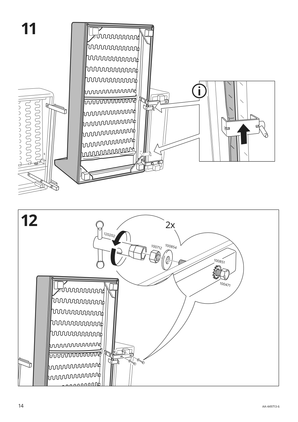 Assembly instructions for IKEA Kivik chaise cover tallmyra light green | Page 14 - IKEA KIVIK chaise 694.847.45