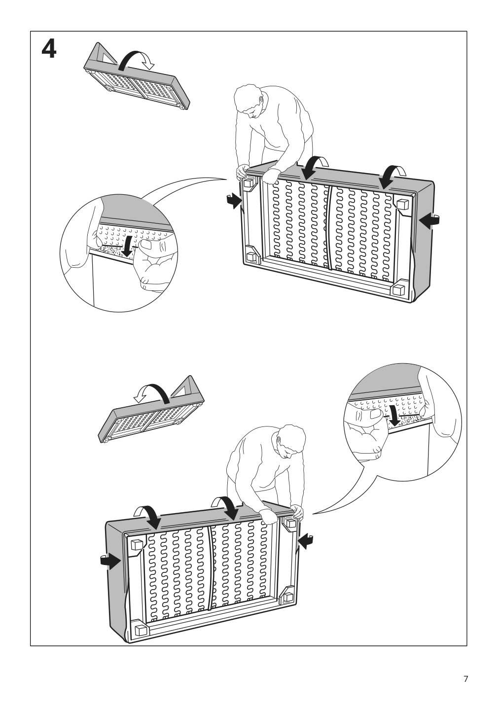 Assembly instructions for IKEA Kivik chaise cover hillared dark blue | Page 7 - IKEA KIVIK chaise cover 303.488.86