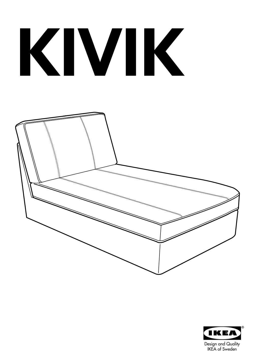 Assembly instructions for IKEA Kivik chaise grann bomstad black | Page 1 - IKEA KIVIK sofa 894.431.84