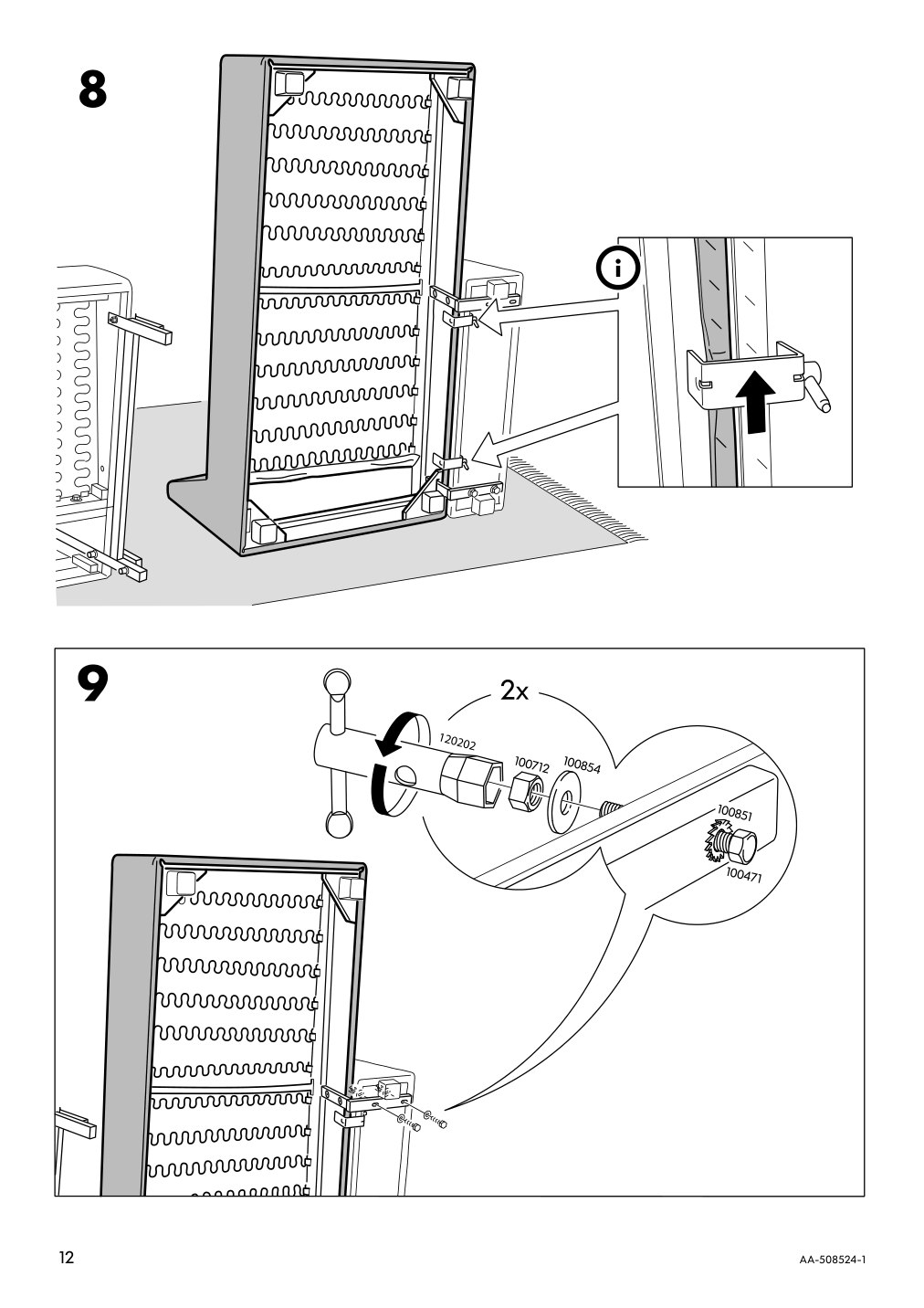 Assembly instructions for IKEA Kivik chaise grann bomstad black | Page 12 - IKEA KIVIK chaise 105.194.93