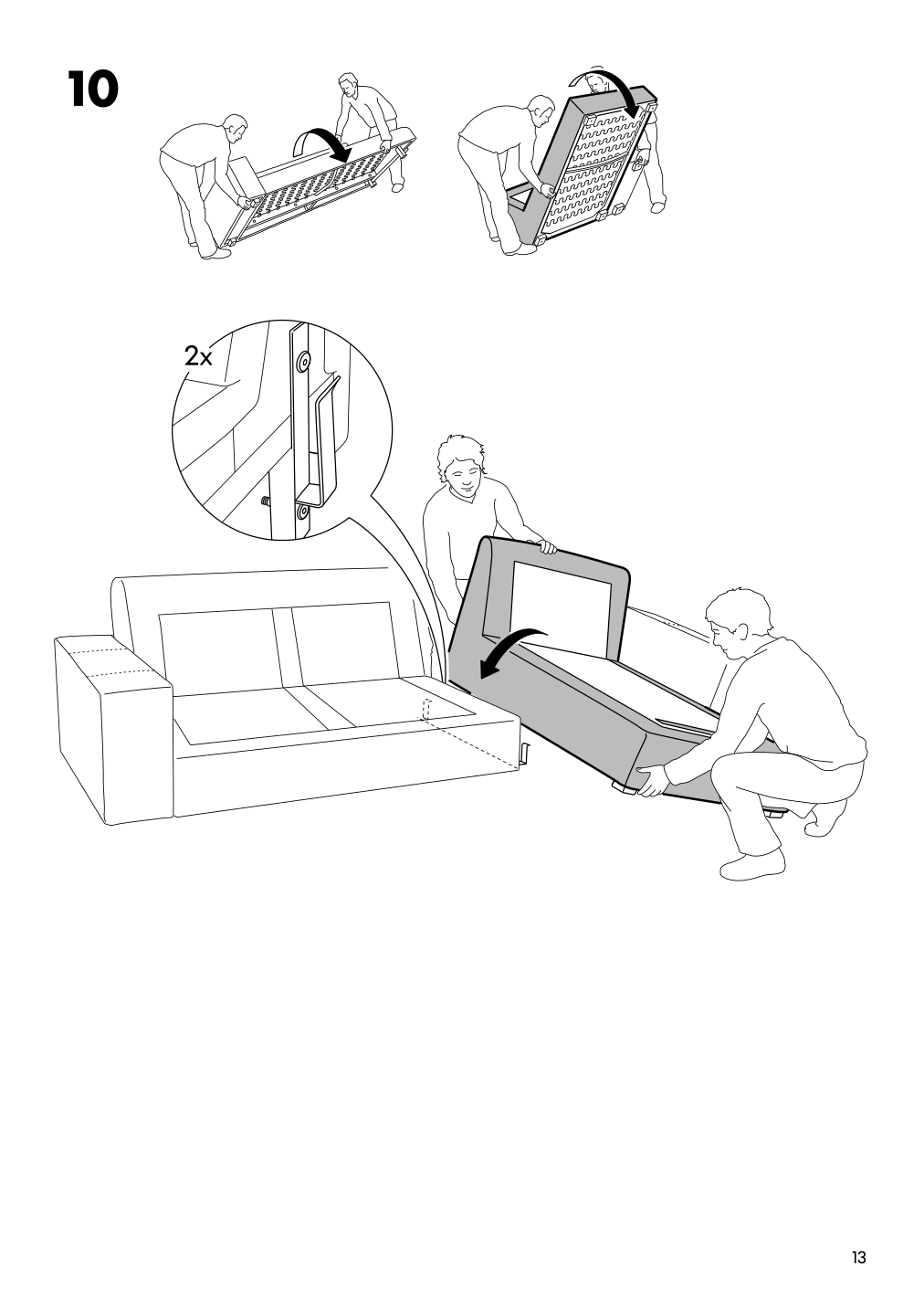 Assembly instructions for IKEA Kivik chaise grann bomstad black | Page 13 - IKEA KIVIK sofa 894.431.84