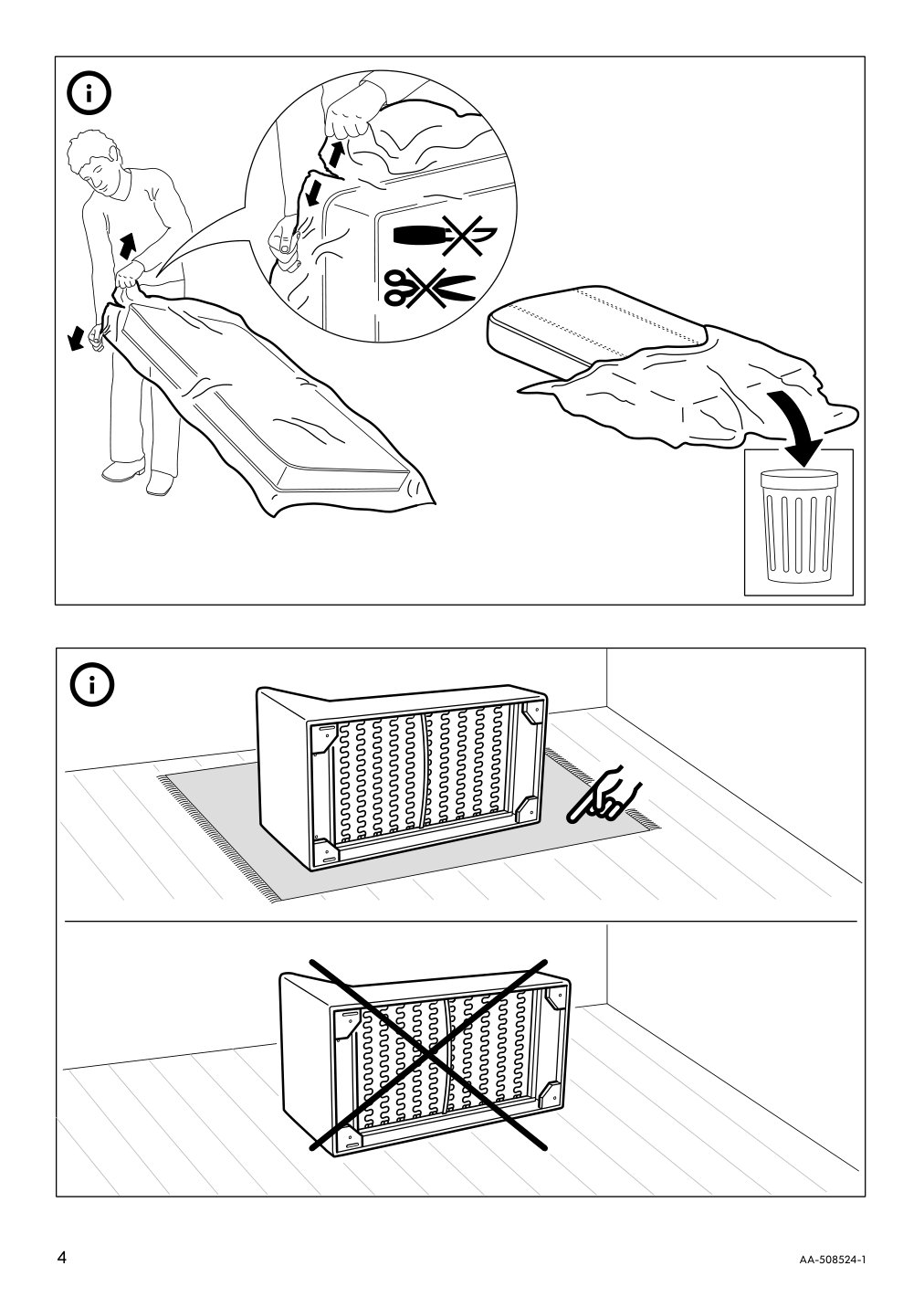 Assembly instructions for IKEA Kivik chaise grann bomstad black | Page 4 - IKEA KIVIK sectional, 4-seat 394.431.91