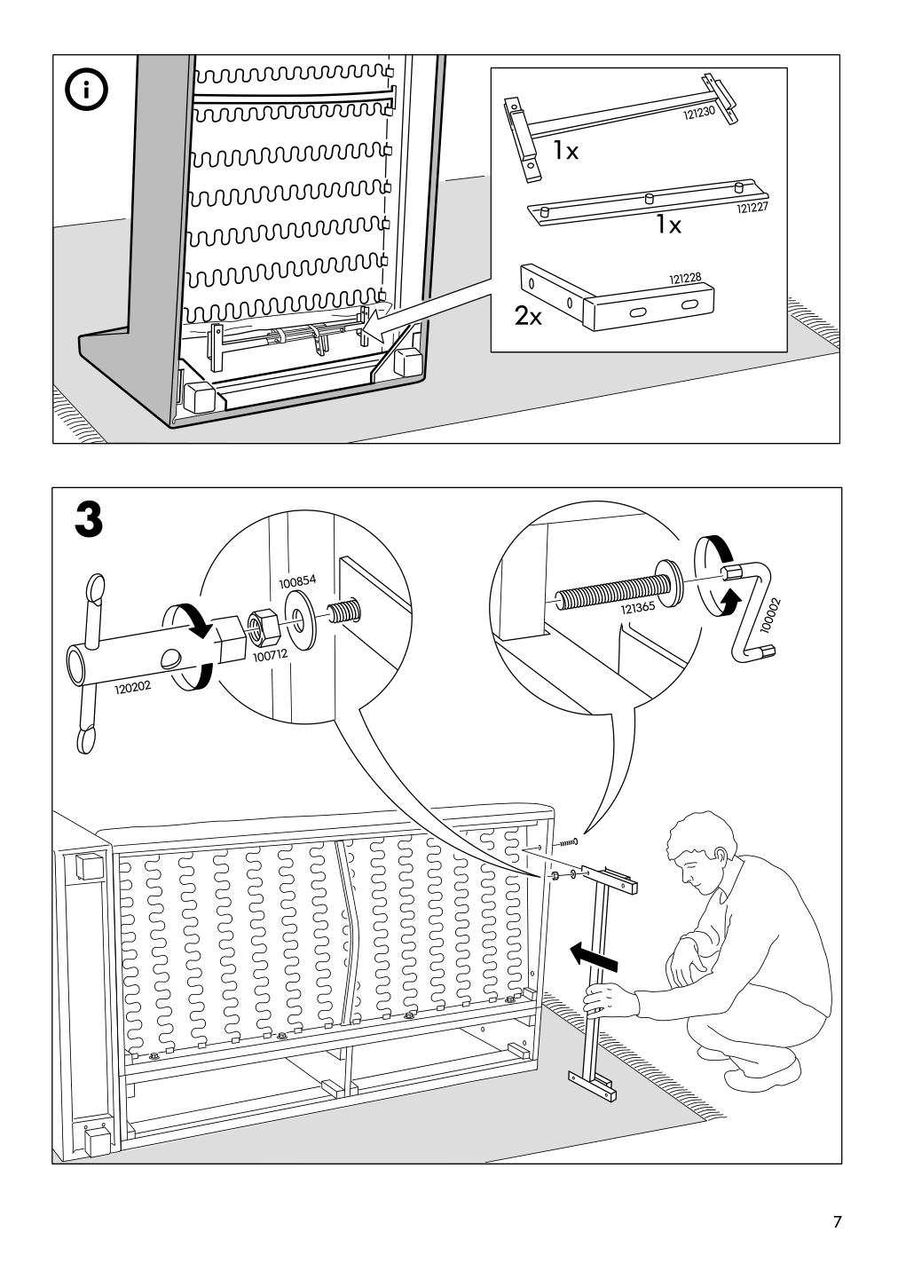 Assembly instructions for IKEA Kivik chaise grann bomstad black | Page 7 - IKEA KIVIK sectional, 4-seat 394.431.91