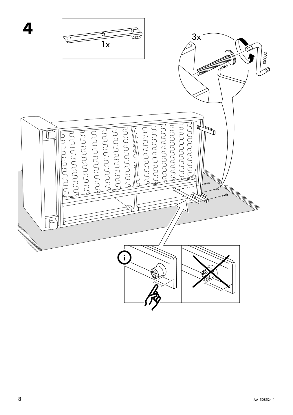 Assembly instructions for IKEA Kivik chaise grann bomstad black | Page 8 - IKEA KIVIK sectional, 4-seat 394.431.91