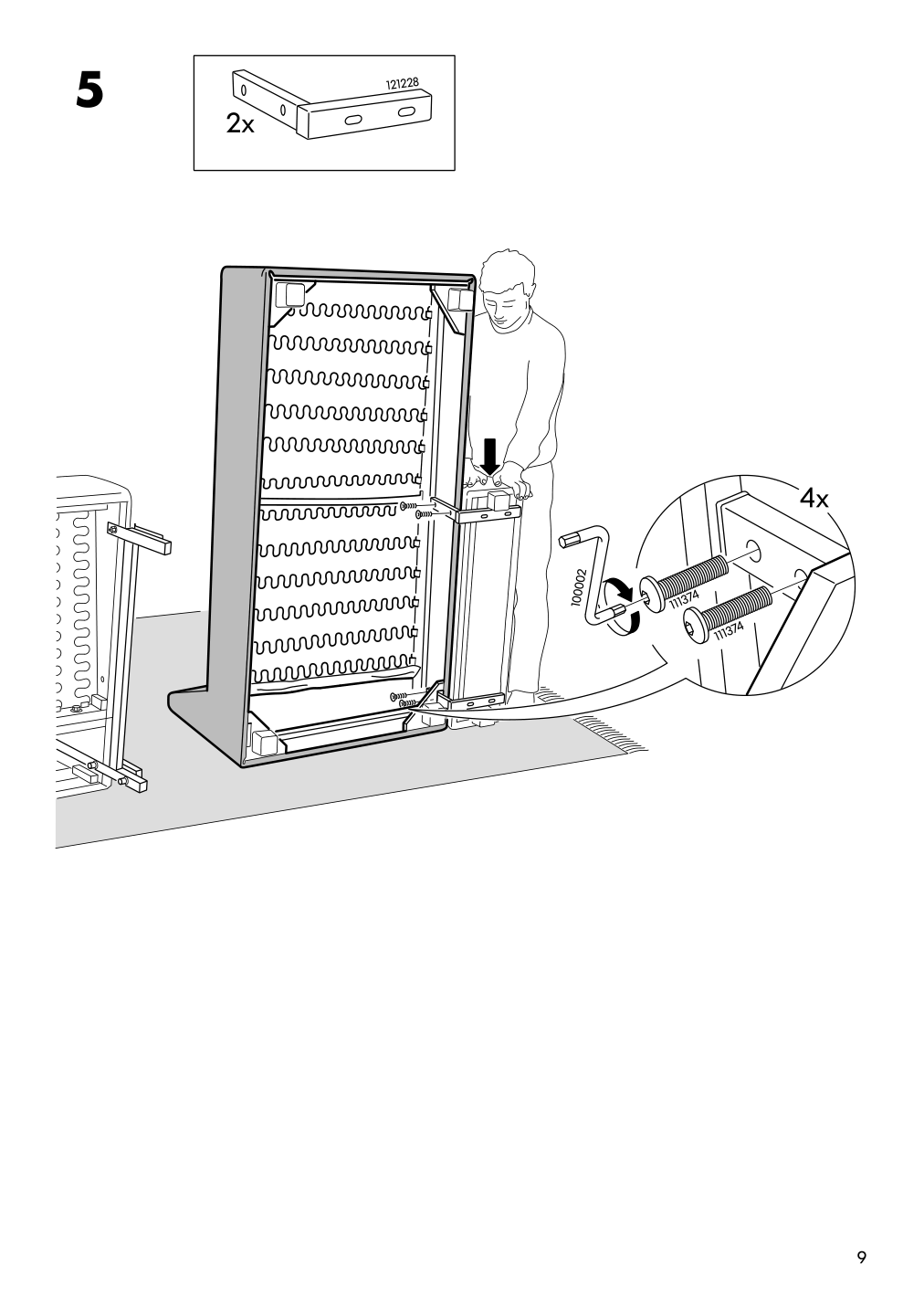 Assembly instructions for IKEA Kivik chaise grann bomstad black | Page 9 - IKEA KIVIK sofa 894.431.84