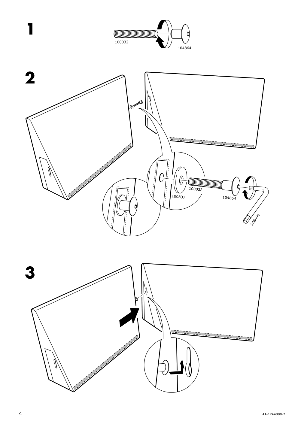 Assembly instructions for IKEA Kivik corner section cover borred dark brown | Page 4 - IKEA KIVIK corner section cover 703.429.53