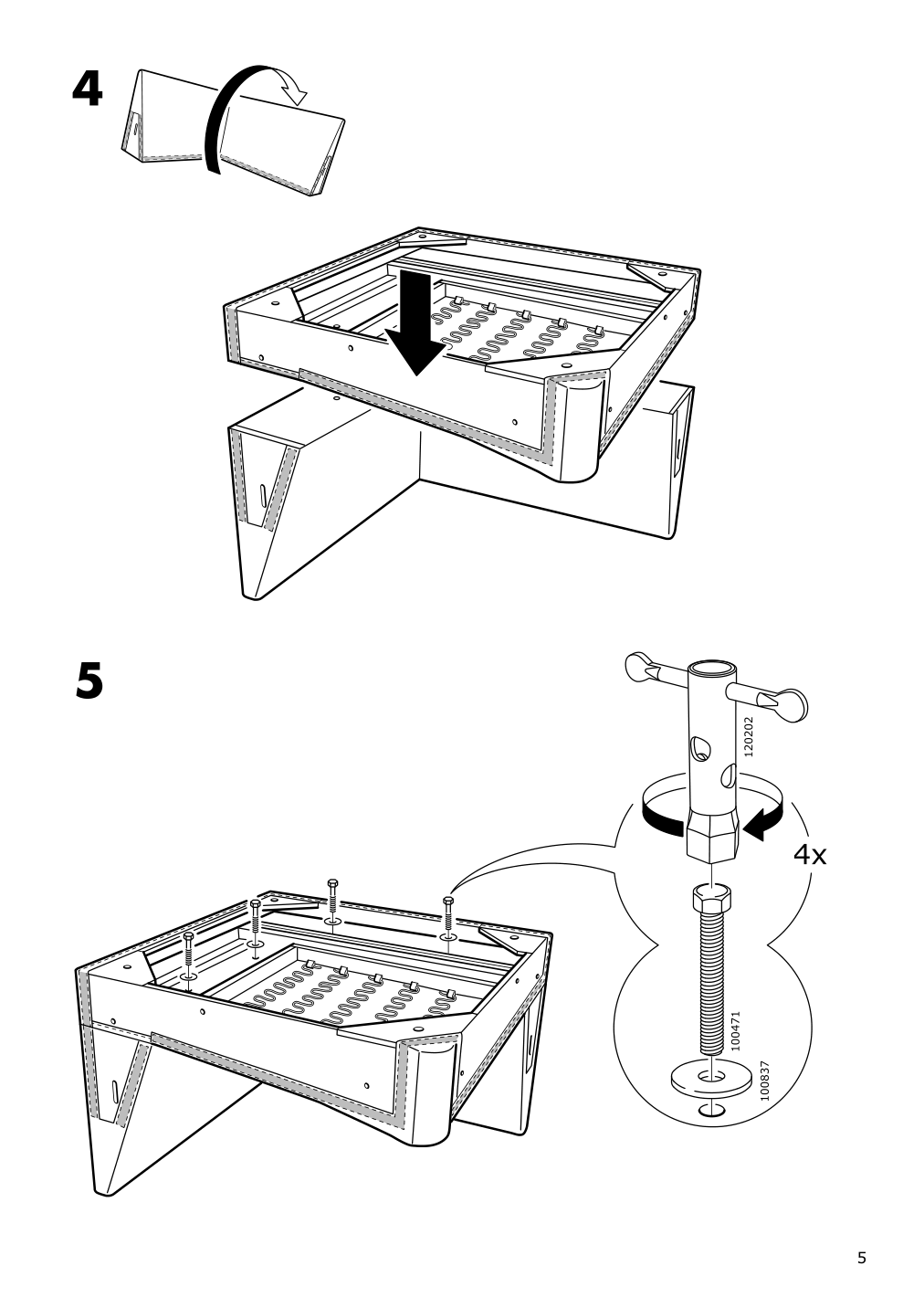 Assembly instructions for IKEA Kivik corner section cover borred dark brown | Page 5 - IKEA KIVIK corner section cover 703.429.53