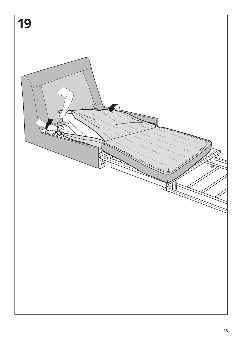 Assembly instructions for IKEA Kivik cover for 1 seat sleeper sofa kelinge gray turquoise | Page 15 - IKEA KIVIK cover for 1-seat sleeper sofa 605.402.27