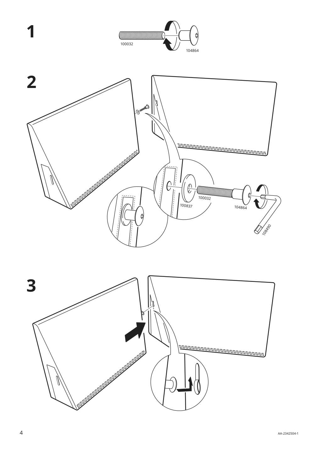 Assembly instructions for IKEA Kivik cover for corner section gunnared light brown pink | Page 4 - IKEA KIVIK corner sectional, 5-seat w chaise 994.847.15