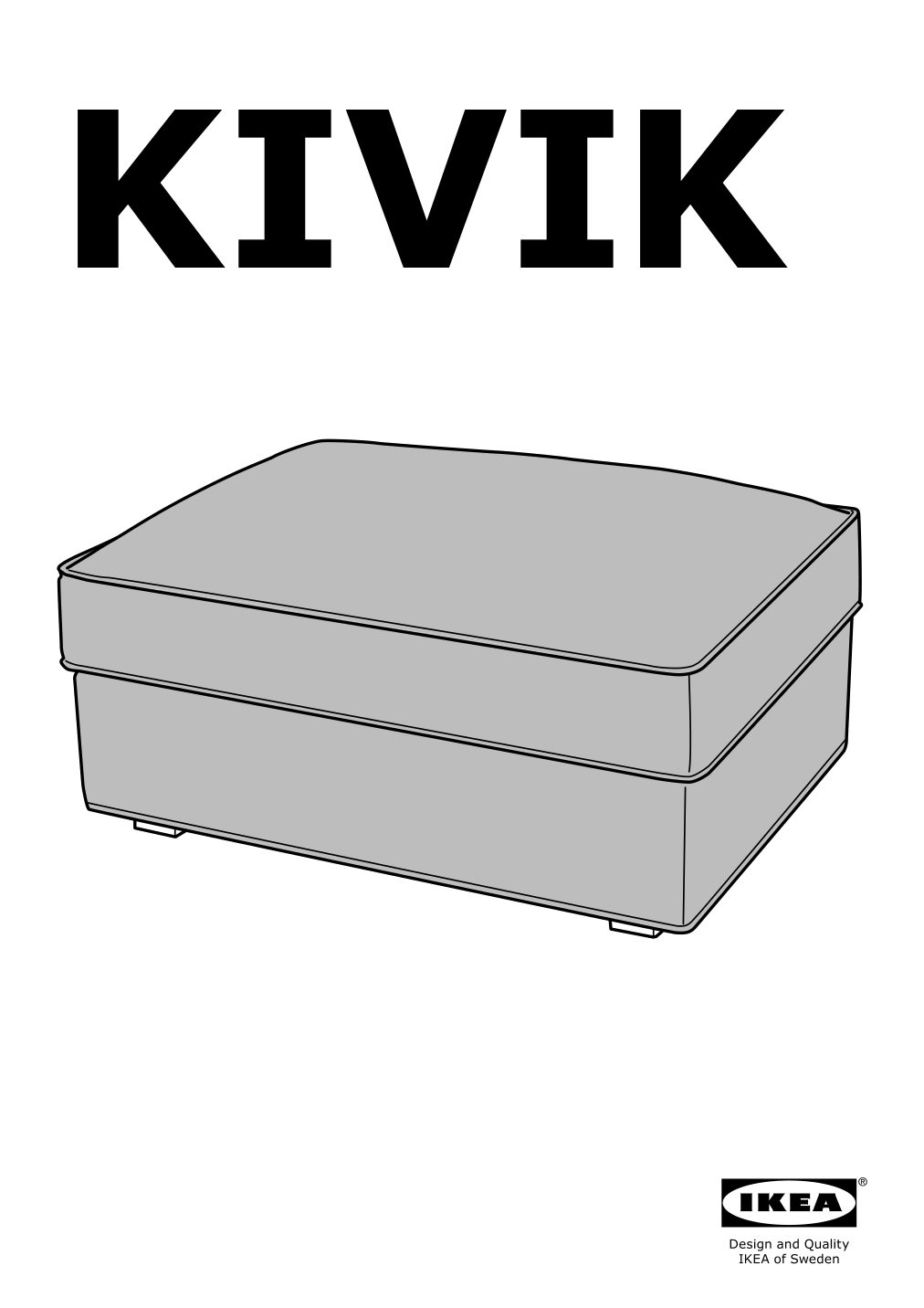 Assembly instructions for IKEA Kivik cover for ottoman with storage borred dark brown | Page 1 - IKEA KIVIK cover for ottoman with storage 803.429.57