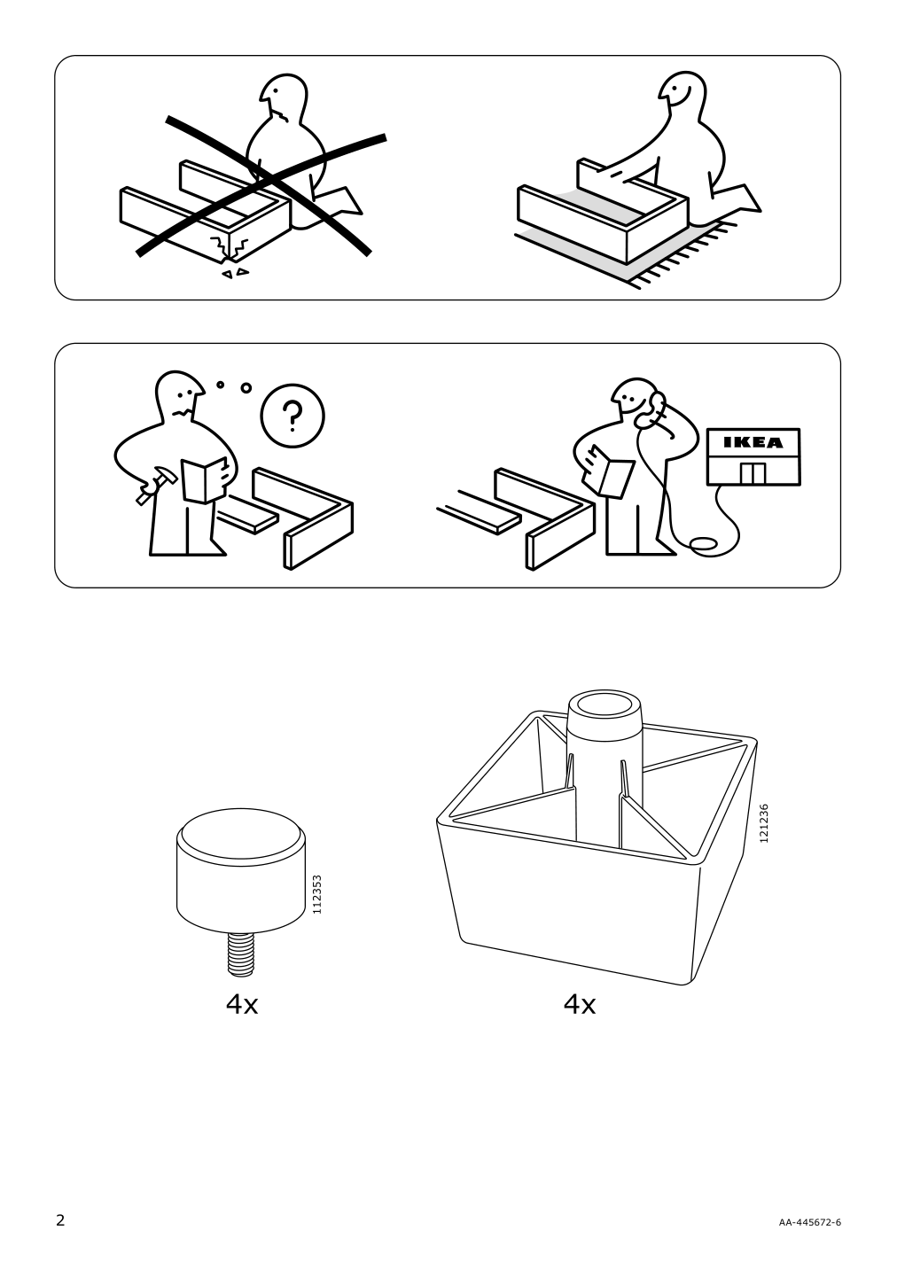 Assembly instructions for IKEA Kivik cover for ottoman with storage borred dark brown | Page 2 - IKEA KIVIK cover for ottoman with storage 803.429.57