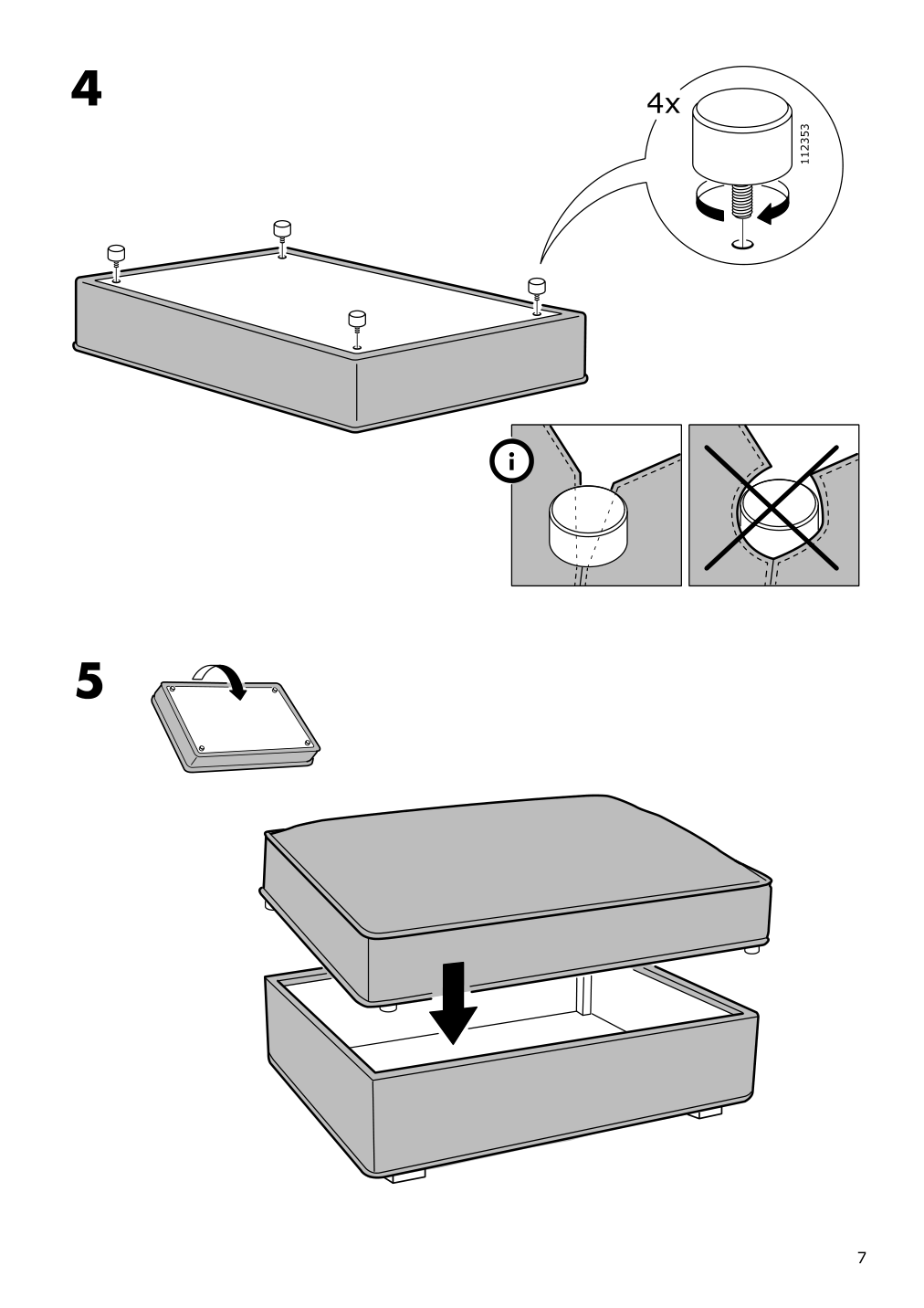 Assembly instructions for IKEA Kivik cover for ottoman with storage borred dark brown | Page 7 - IKEA KIVIK cover for ottoman with storage 803.429.57