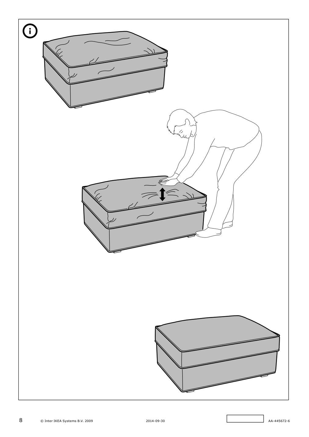 Assembly instructions for IKEA Kivik cover for ottoman with storage borred dark brown | Page 8 - IKEA KIVIK cover for ottoman with storage 803.429.57