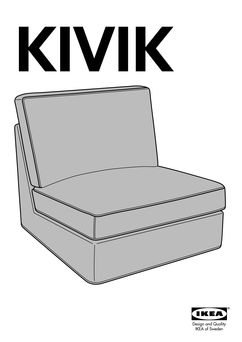 Assembly instructions for IKEA Kivik cover one seat section dansbo red lilac | Page 1 - IKEA KIVIK cover one-seat section 702.757.98