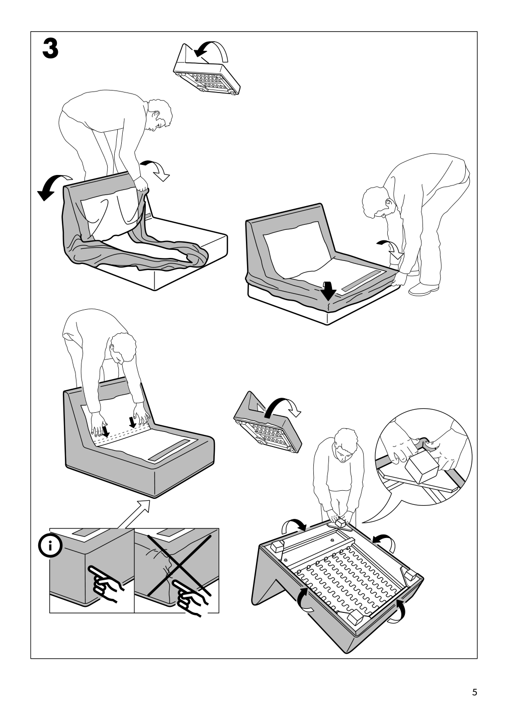 Assembly instructions for IKEA Kivik cover one seat section dansbo red lilac | Page 5 - IKEA KIVIK cover one-seat section 702.757.98