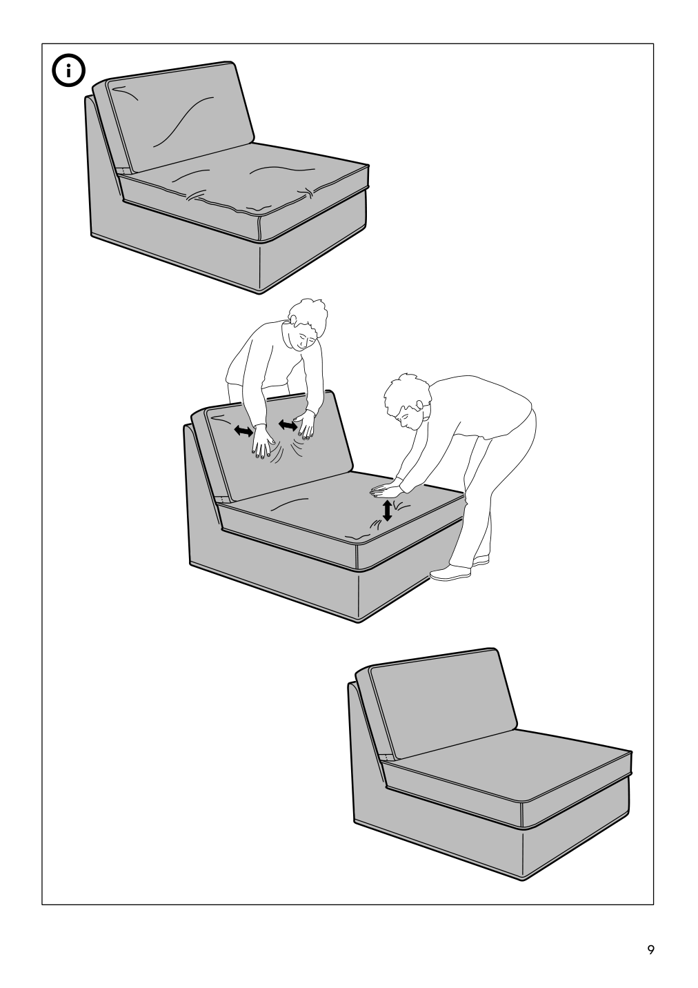 Assembly instructions for IKEA Kivik cover one seat section dansbo red lilac | Page 9 - IKEA KIVIK cover one-seat section 702.757.98