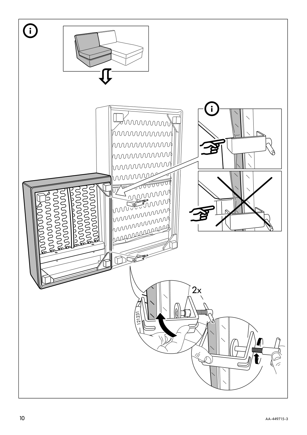 Assembly instructions for IKEA Kivik cover one seat section isunda brown | Page 10 - IKEA KIVIK cover one-seat section 302.750.69