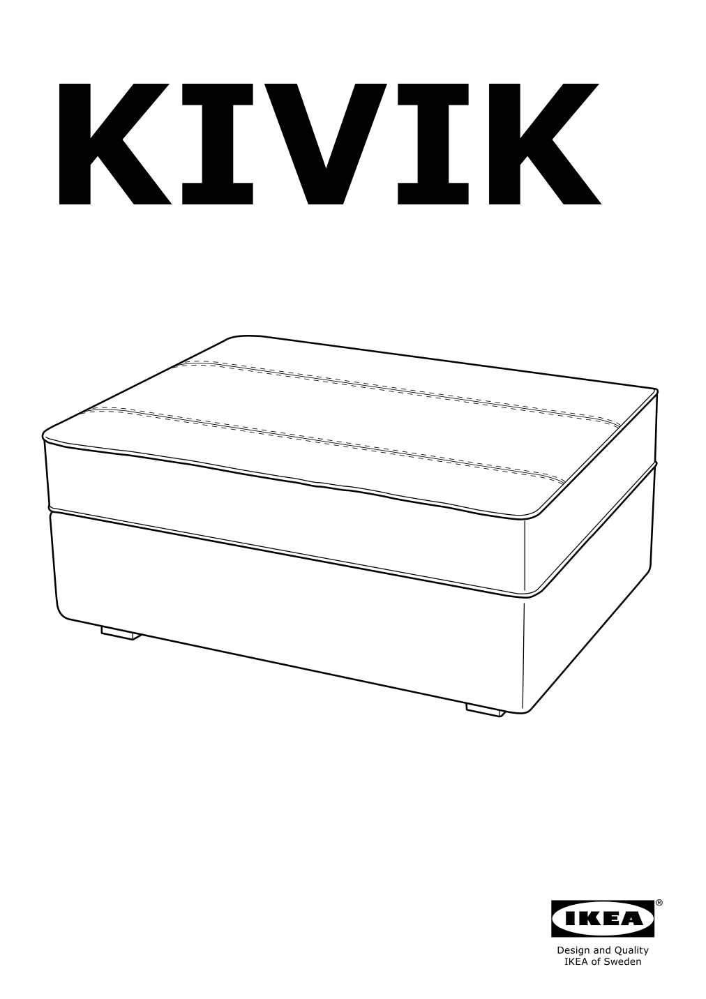 Assembly instructions for IKEA Kivik ottoman grann bomstad black | Page 1 - IKEA KIVIK ottoman 005.195.06